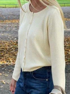 Sweaters|Knitwear>Djerf Avenue Amorini Cardigan Cream