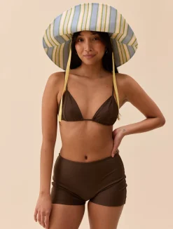 Swimwear>Djerf Avenue Boxer Bikini Bottom Cocoa