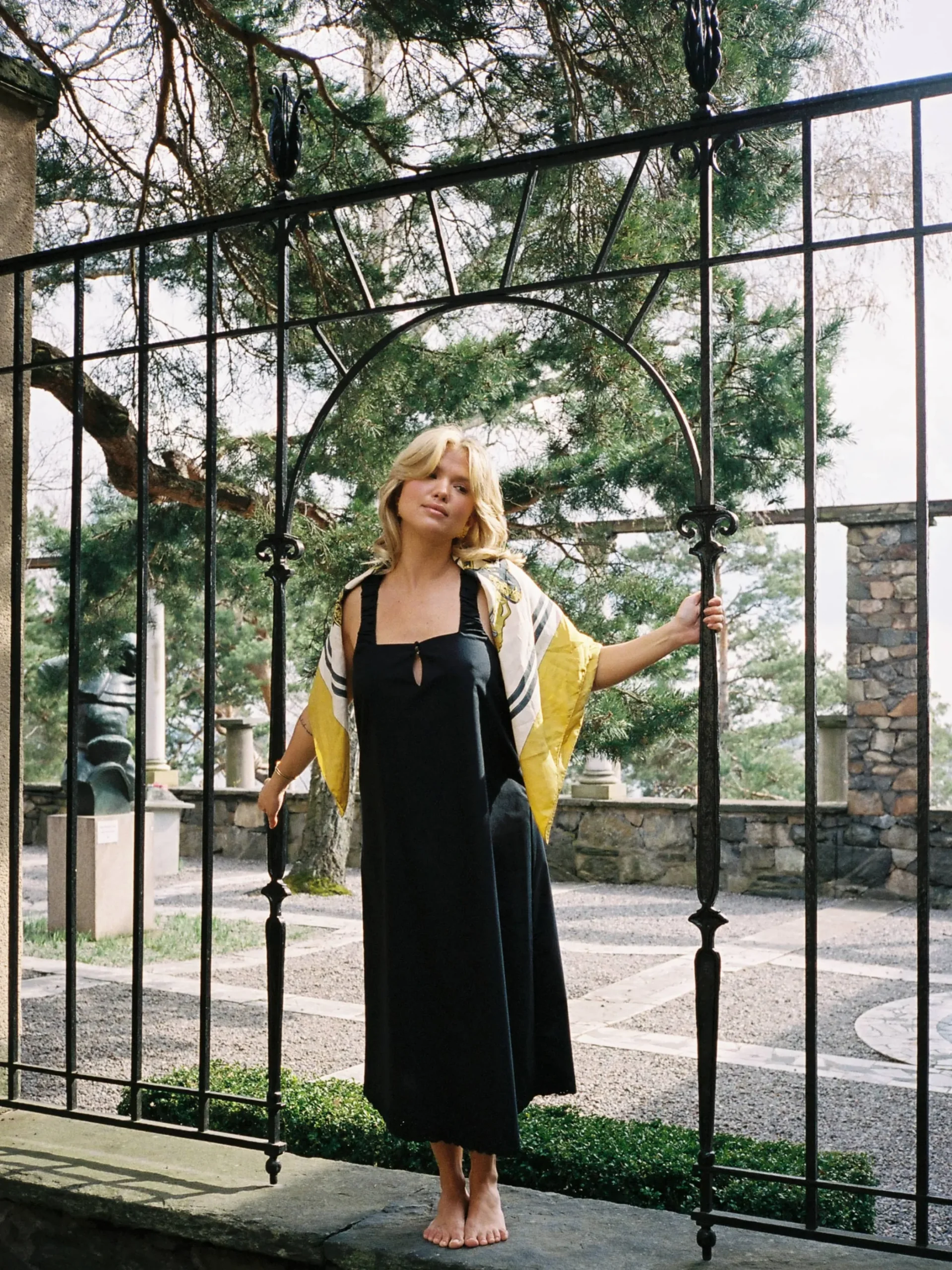 Dresses & Skirts>Djerf Avenue Breezy Embroidered Dress Black