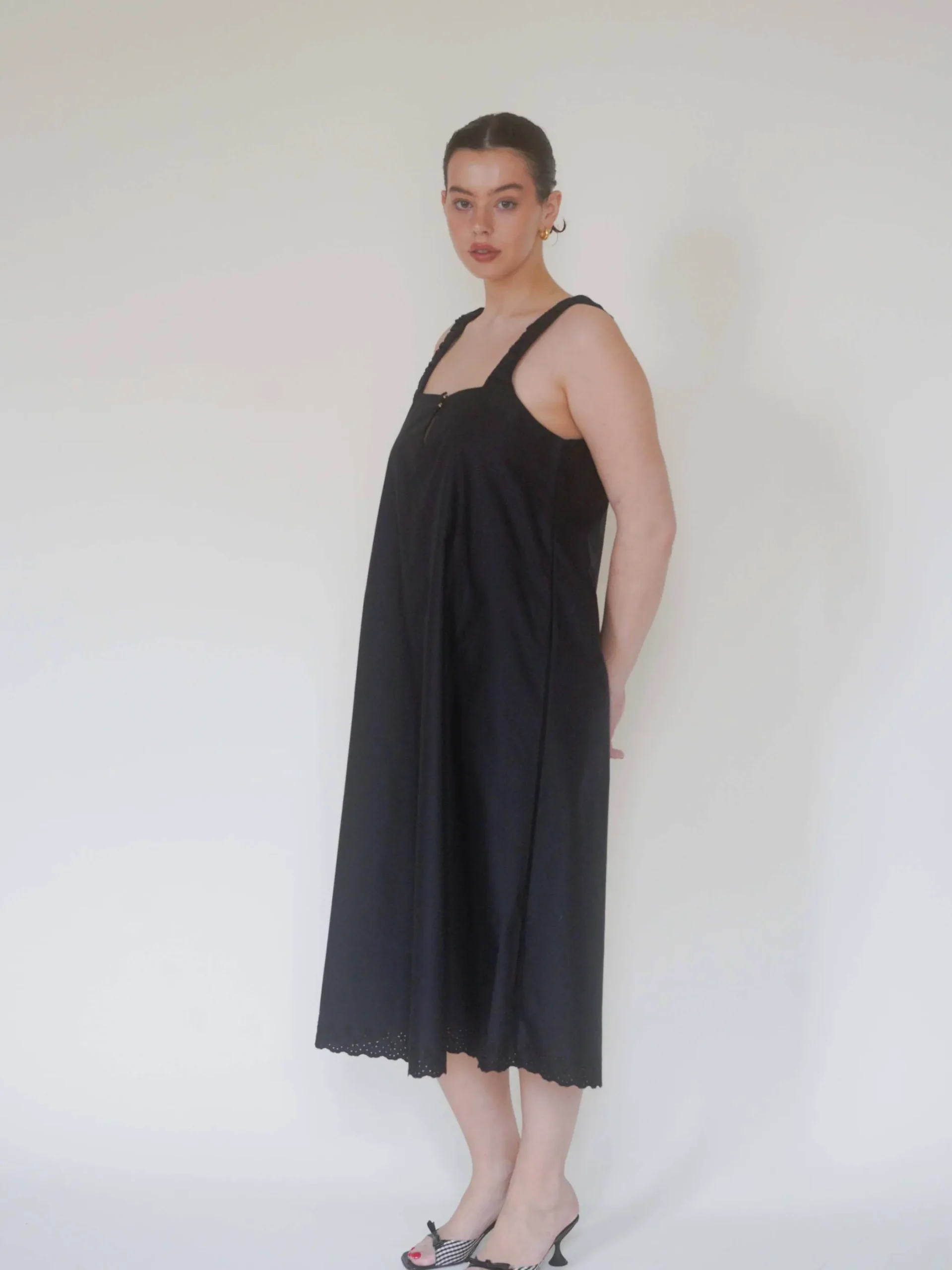 Dresses & Skirts>Djerf Avenue Breezy Embroidered Dress Black