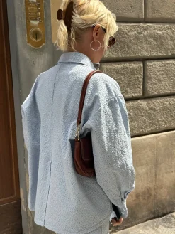 Shirts & Blouses|Sets>Djerf Avenue Broderie Shirt Airy Blue
