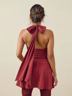 Dresses & Skirts>Djerf Avenue Celebration Mini Dress Burgundy