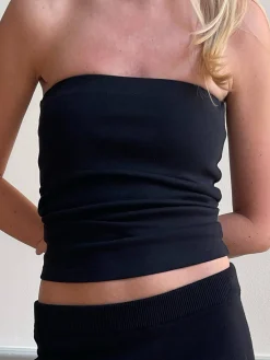 T-Shirts & Tops>Djerf Avenue Daily Tube Top Black