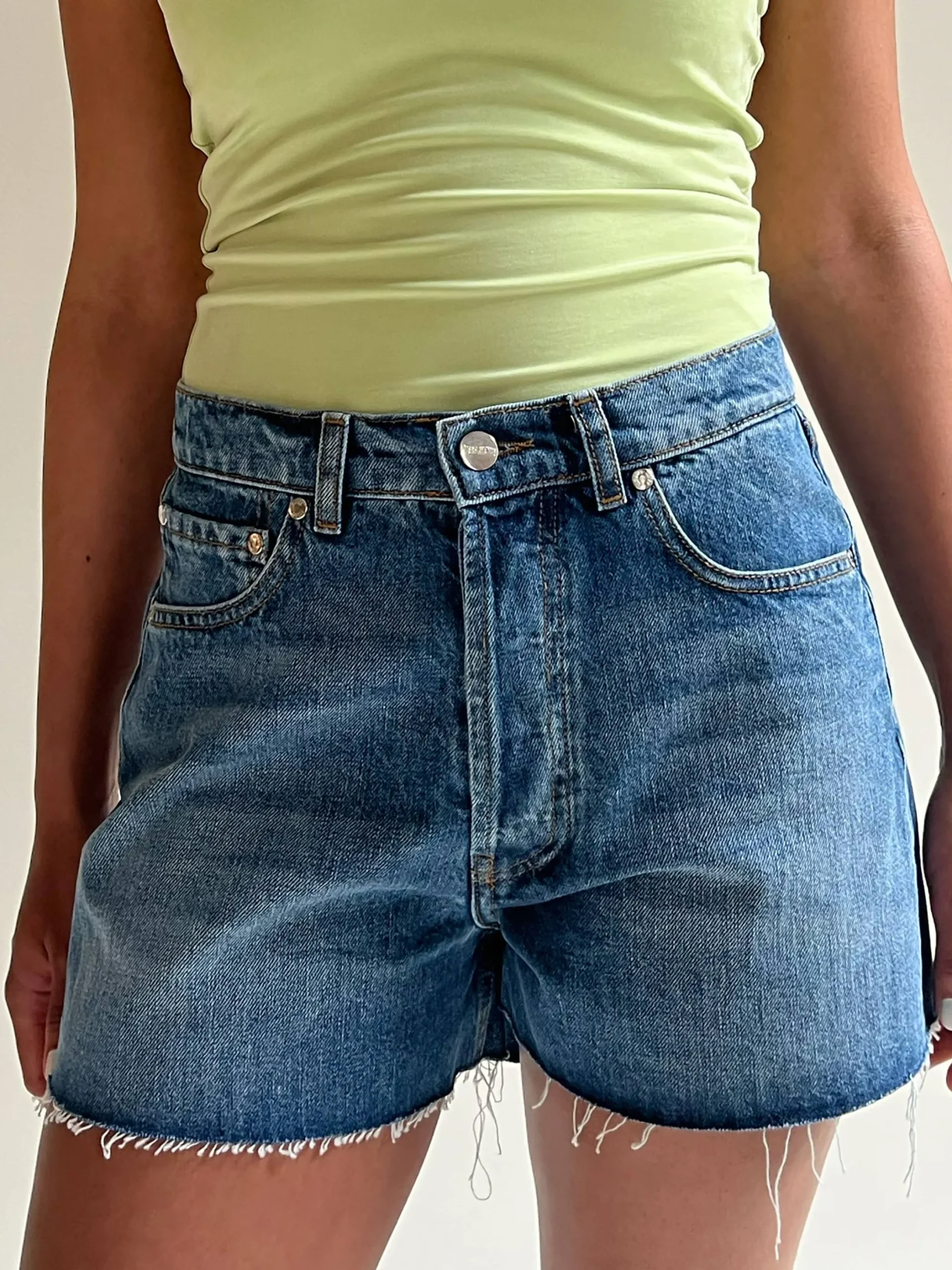 Shorts>Djerf Avenue Denim Shorts Vintage Blue