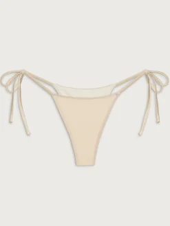 Swimwear>Djerf Avenue Divine Satin Bikini Bottom Sand Castle