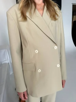 Blazers & Jackets|Sets>Djerf Avenue Essential Blazer Greige
