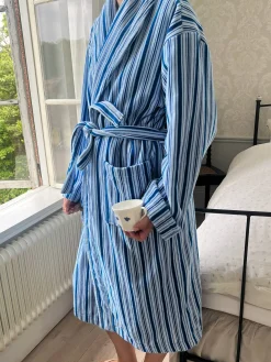 Robes>Djerf Avenue Essential Robe Blue Stripe