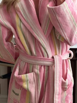 Robes>Djerf Avenue Essential Robe Gelato Stripe
