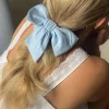 Lounge Accessories|Headbands & Hair Accessories>Djerf Avenue Go Slow Bow Scrunchie Blue