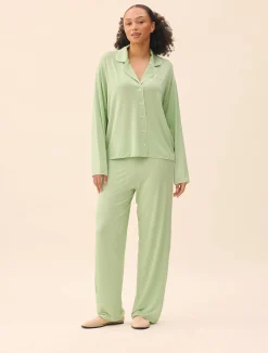 Pjs>Djerf Avenue Go Slow Pants Pistachio