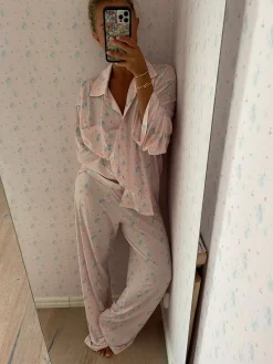Pjs>Djerf Avenue Go Slow Pants Summer Island