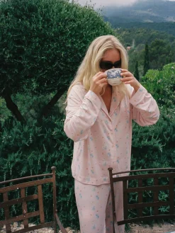 Pjs>Djerf Avenue Go Slow PJ Shirt Summer Island