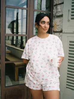 Pjs>Djerf Avenue Go Slow Tee Summer Berries
