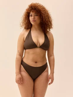 Swimwear>Djerf Avenue Halterneck Bikini Top Cocoa