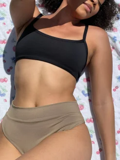 Swimwear>Djerf Avenue High Waist Bottom Biscuit