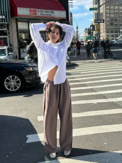 Pants>Djerf Avenue Linen Pants Brown
