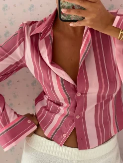Shirts & Blouses>Djerf Avenue Little Shirt Sorbet