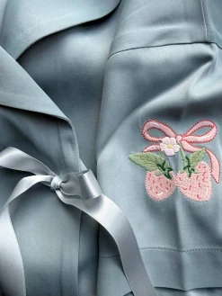 Shirts & Blouses|T-Shirts & Tops>Djerf Avenue Loves Me Knot Top Dove Blue
