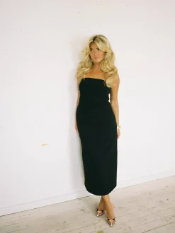 Dresses & Skirts>Djerf Avenue Midi Tube Dress Black