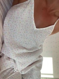 Pjs>Djerf Avenue Muslin Strap Top Summer Field