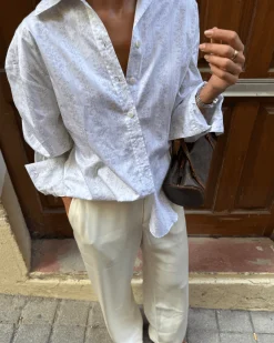 Shirts & Blouses>Djerf Avenue Poplin Classic Shirt Lilac Dreams