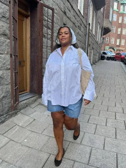 Shirts & Blouses>Djerf Avenue Poplin Classic Shirt Lilac Dreams