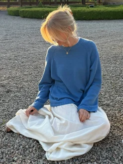 Sweaters|Knitwear>Djerf Avenue Roundneck Sweater Sky Blue