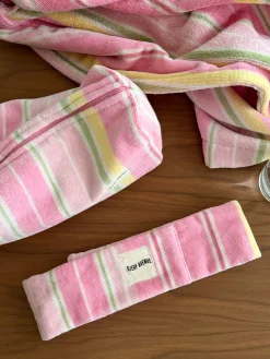 Lounge Accessories|Headbands & Hair Accessories>Djerf Avenue Terry Headband Gelato Stripe