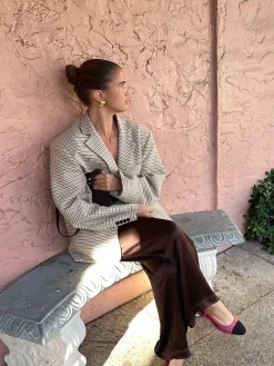 Blazers & Jackets>Djerf Avenue Weekend Blazer Checked oat